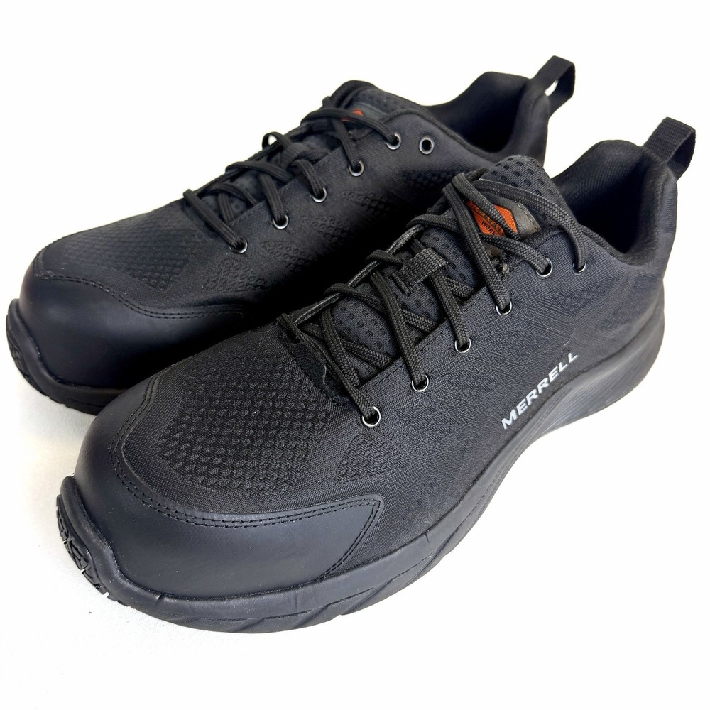 Men's Merrell Moab Flight Carbon Fiber Work Shoe Black 8.5 W Safety Toe New